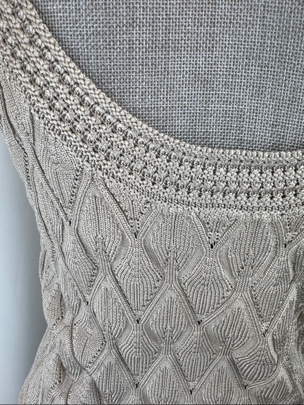 White House Black Market tan knit tank S-Small - Picture 6 of 16